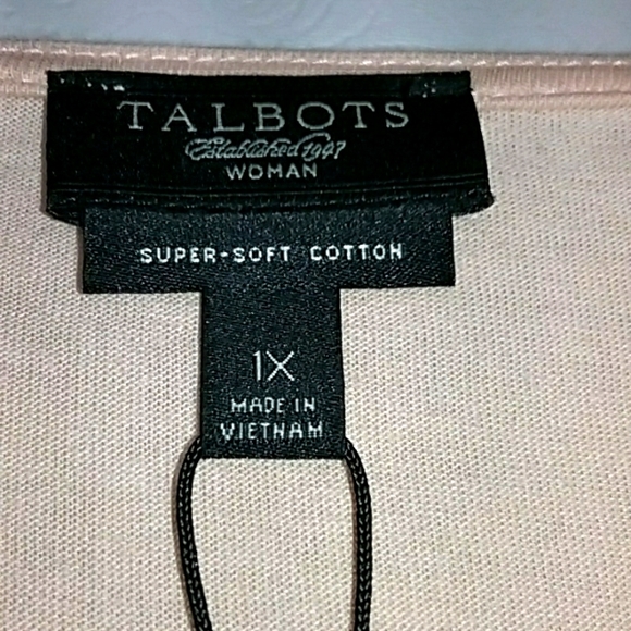 Talbots women's pima cotton long sleeve top size 1X - Picture 6 of 7
